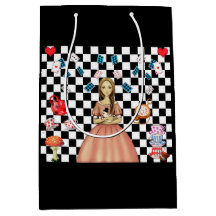 Alice de cor personalizada na festa do chá Wonderl