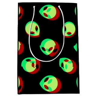 Sacola Para Presentes Média Alienígena do Saco do Presente