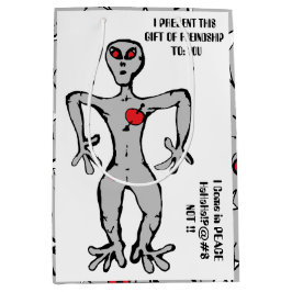 SACOLA PARA PRESENTES MÉDIA ALIENÍGENA SENDO