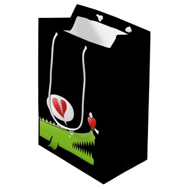 Sacola Para Presentes Média Alligator no Amor (Frente inclinada)