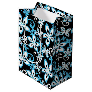 SACOLA PARA PRESENTES MÉDIA ALOHA HAWAII (PRETO/AZUL)