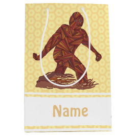 Sacola Para Presentes Média Amarelo de passeio e Brown de Z Bigfoot Sasquatch