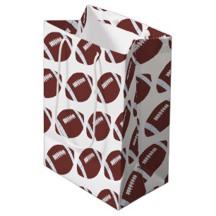 Sacola Para Presentes Média American Football Gridiron Ball Patterno