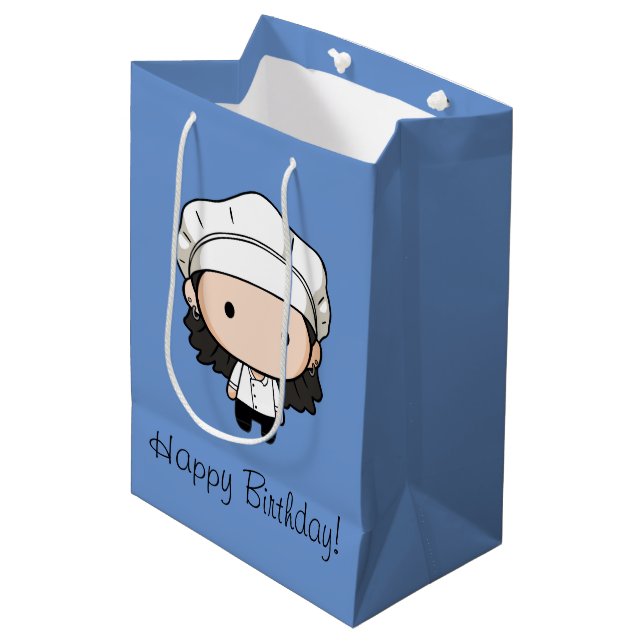 Sacola Para Presentes Média AMIGOS™ | Monica Chibi (Frente inclinada)