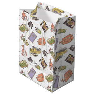 Sacola Para Presentes Média AMIGOS™   Padrão de Ícone de Bolinhas