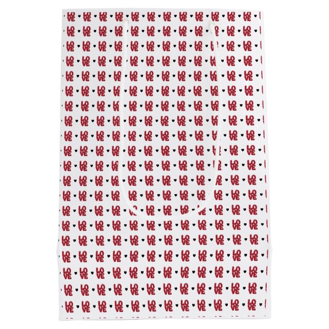 Sacola Para Presentes Média Amor Coração (Verso)