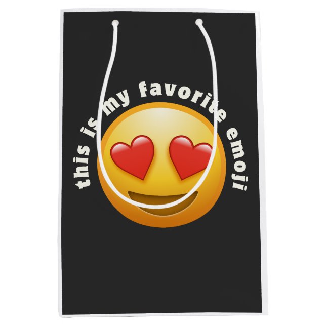 Sacola Para Presentes Média Amor - golpeou emoji (Frente)