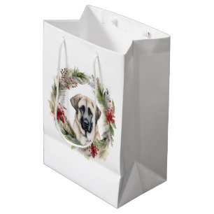 Sacola Para Presentes Média Anatólia Shepherd Wreath Festivo Pup