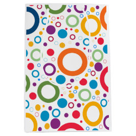 Sacola Para Presentes Média Anéis de cores vibrantes