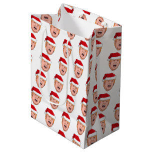 Sacola Para Presentes Média Angry Donald Trump Christmas