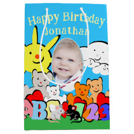 Sacola Para Presentes Média Animais Fofos Divertidos Personalizados Aniversári