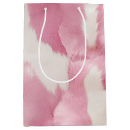 Sacola Para Presentes Média Animal Dourado branco-rosado-rosado