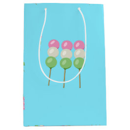 Sacola Para Presentes Média Anime Blue Pastel Dango Gift Bag