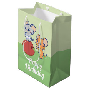 Sacola Para Presentes Média Anime Tuffy e Jerry Apple Rolling