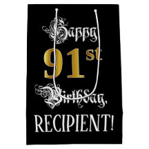 Aniversário 91rua ~ Rico Script; Faux Dourada look