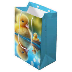 Sacola Para Presentes Média Aniversário Amarelo Duckin a Rowboat