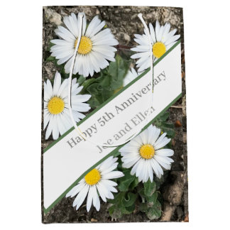 Sacola Para Presentes Média Aniversário de 5, editável