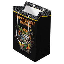 Sacola Para Presentes Média Aniversário de Caminhões Monster Jam