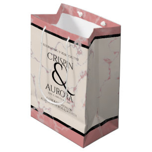 Sacola Para Presentes Média Aniversário de Casamento de Alabastro