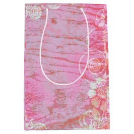 Sacola Para Presentes Média Aniversário de Casamento de Grafite de Patchwork