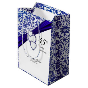 Sacola Para Presentes Média Aniversário do Casamento do Sapphire 45