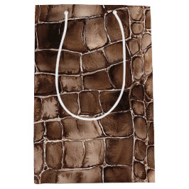 Sacola Para Presentes Média Aniversário do Creamy Brown Chocolate Doces