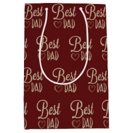 Sacola Para Presentes Média Aniversário do pai em Maroon