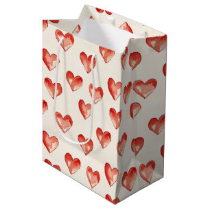 Sacola Para Presentes Média Aniversário do Red Sweet Heart