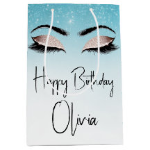 Aniversário Eyelashes com Glitter