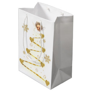 Sacola Para Presentes Média Anjo de presentes de Natal