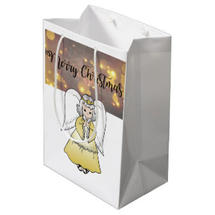 Sacola Para Presentes Média Anjo de presentes de Natal