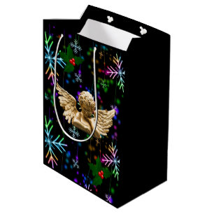 Sacola Para Presentes Média Anjo de Sacos de Presente de Natal