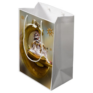 Sacola Para Presentes Média Anjo de Sacos de Presente de Natal