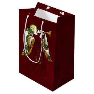 Sacola Para Presentes Média Anjo Feriado