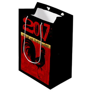 Sacola Para Presentes Média Ano do Galo 2017 M Gift Bag 1