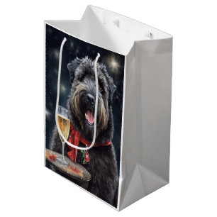 Sacola Para Presentes Média Ano Novo Bouvier des Flandres