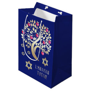 Sacola Para Presentes Média Ano Novo Judaico Rosh Hashanah Gift Bags