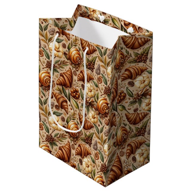 Sacola Para Presentes Média Ansiando Croissants (Frente inclinada)