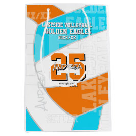 Sacola Para Presentes Média ANY team colors volleyball athlete name