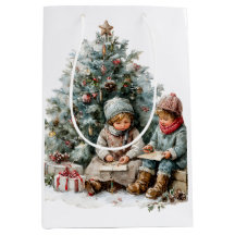 Aquarela de Natal Infantil Vintage