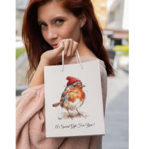 Aquarela Robin Inglês Natal Aconchegante Férias
