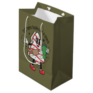 Sacola Para Presentes Média Aqui Parecendo Um Lanche Bolo De Natal Em Forma De