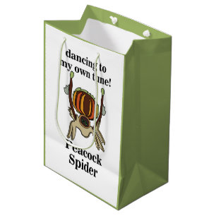 Sacola Para Presentes Média Aranha Pavão Engraçada