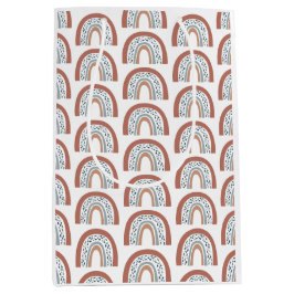Sacola Para Presentes Média Arco-Íris Neutro Cute Moderno Boho