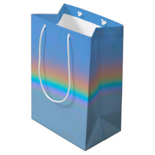 Sacola Para Presentes Média Arco-íris real natural personalizado