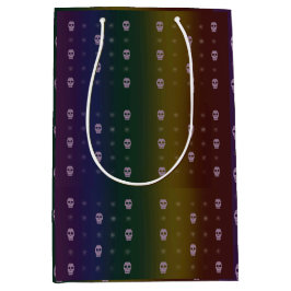 Sacola Para Presentes Média Arco-Íris Skulls Gift Bag