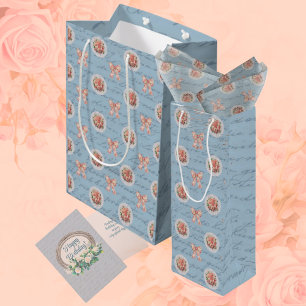 Sacola Para Presentes Média Arcos de Toile com Marcação Azul - Anticorpos Cor-