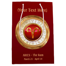 Sacola Para Presentes Média Aries - O Ram Zodiac Sinal