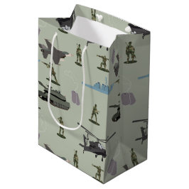 Sacola Para Presentes Média Army Military Camouflage Green Camo Birthday