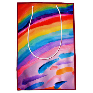Sacola Para Presentes Média Arte Arco-Íris
